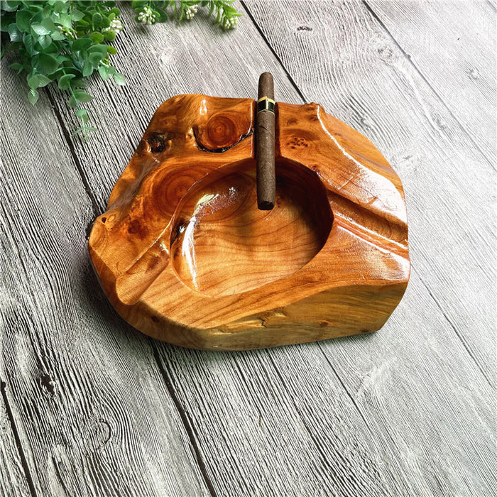 Natural Wood Cigar Ashtray
